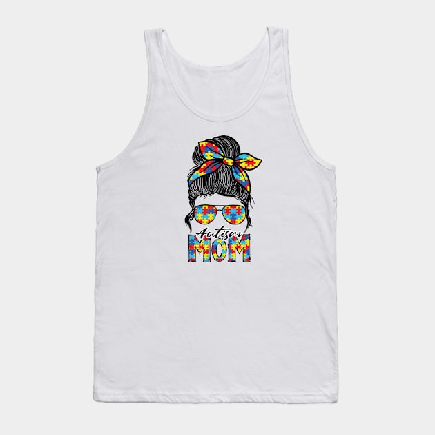 Autism mom life Tank Top by Samphelinshop